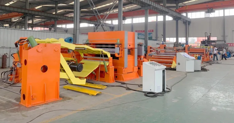 Steel Coil Slitting Machine in Operation
