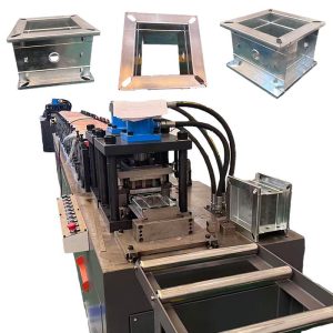 Air duct damper frame roll forming line